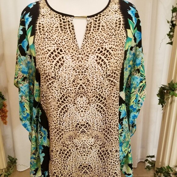 Dana Buchman Other - Dana Buchman coverup leopard flower print NWOT M